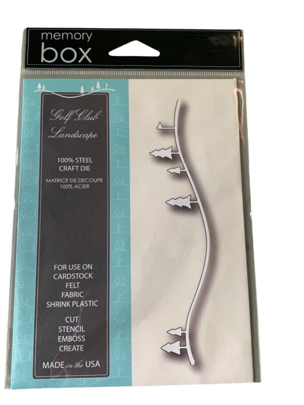 Memory Box Golf Club Landscape Steel Metal Craft Die 5.6" x 1.7"
